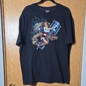 Harley-Davidson Black Tee with Retro Graphic